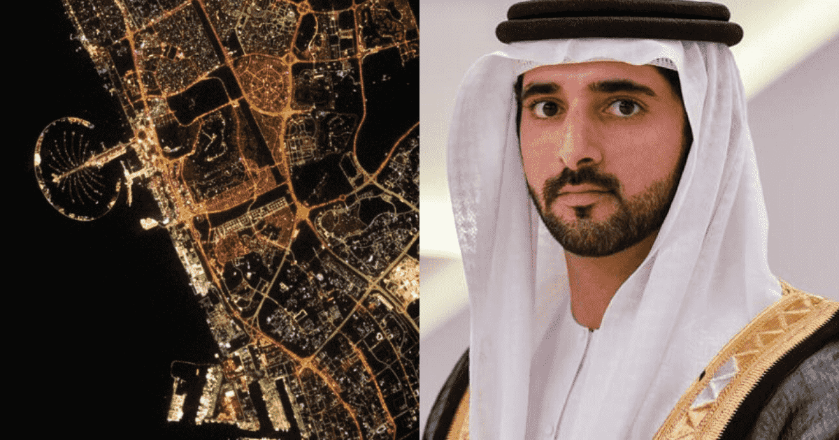 Sheikh Hamdan shared an amazing photo of Dubai taken from space
