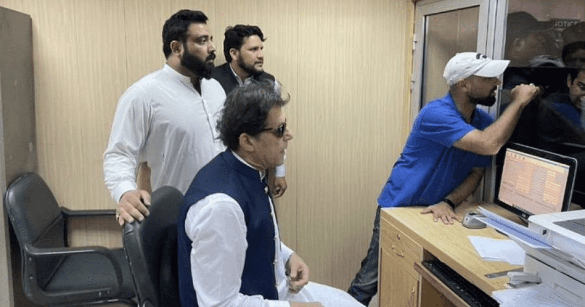 A few moments before the arrest of Imran Khan, the picture came out